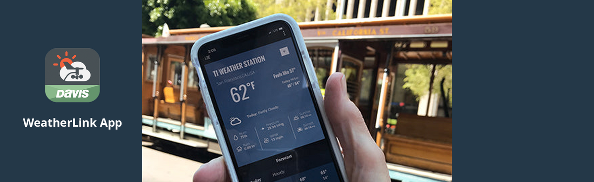 Store Davis WeatherLink Live iOS or Android app